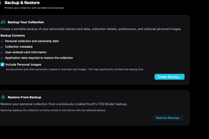 Backup and restore