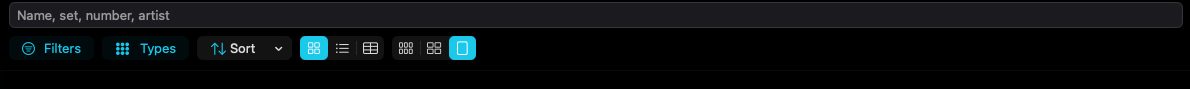 Collection toolbar