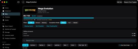 Mega Evolution header after returning to the top of the page.